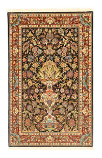 Ghom Teppich 103x154cm - Perserteppich - schwarz – product image