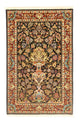 Ghom Teppich 103x154cm - Perserteppich - schwarz