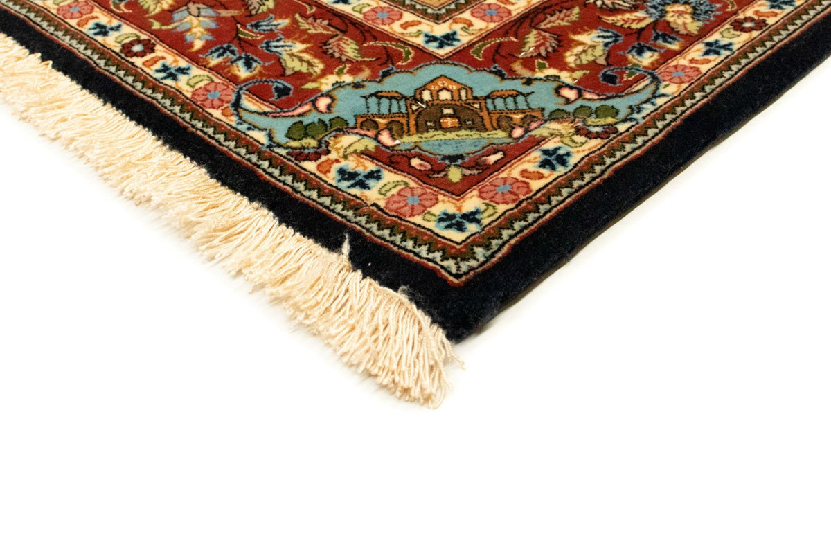 Ghom Teppich 103x154cm - Perserteppich - schwarz