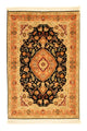 Täbriz - 50 Raj Teppich 103x155cm - Perserteppich - schwarz