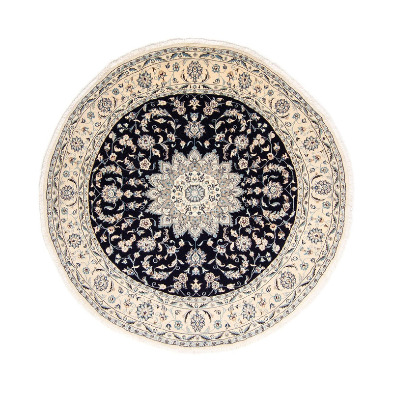 Nain Teppich 250x250cm - Perserteppich - dunkelblau