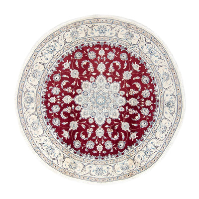 Nain Teppich 245x245cm - Perserteppich - dunkelrot