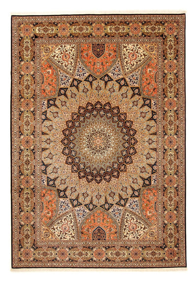 Täbriz - 50 Raj Teppich 254x363cm - Perserteppich - mehrfarbig