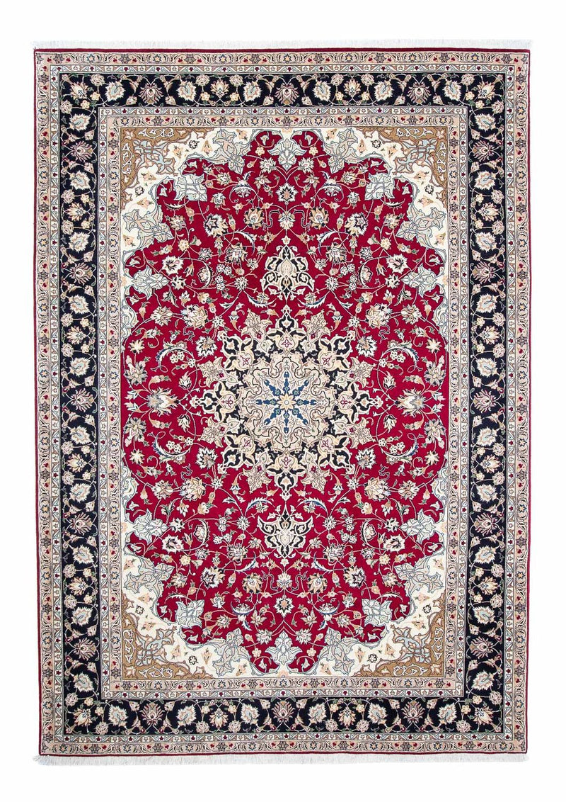 Täbriz - 50 Raj Teppich 202x303cm - Perserteppich - dunkelrot