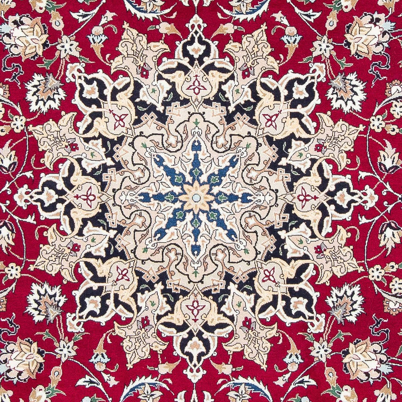 Täbriz - 50 Raj Teppich 202x303cm - Perserteppich - dunkelrot