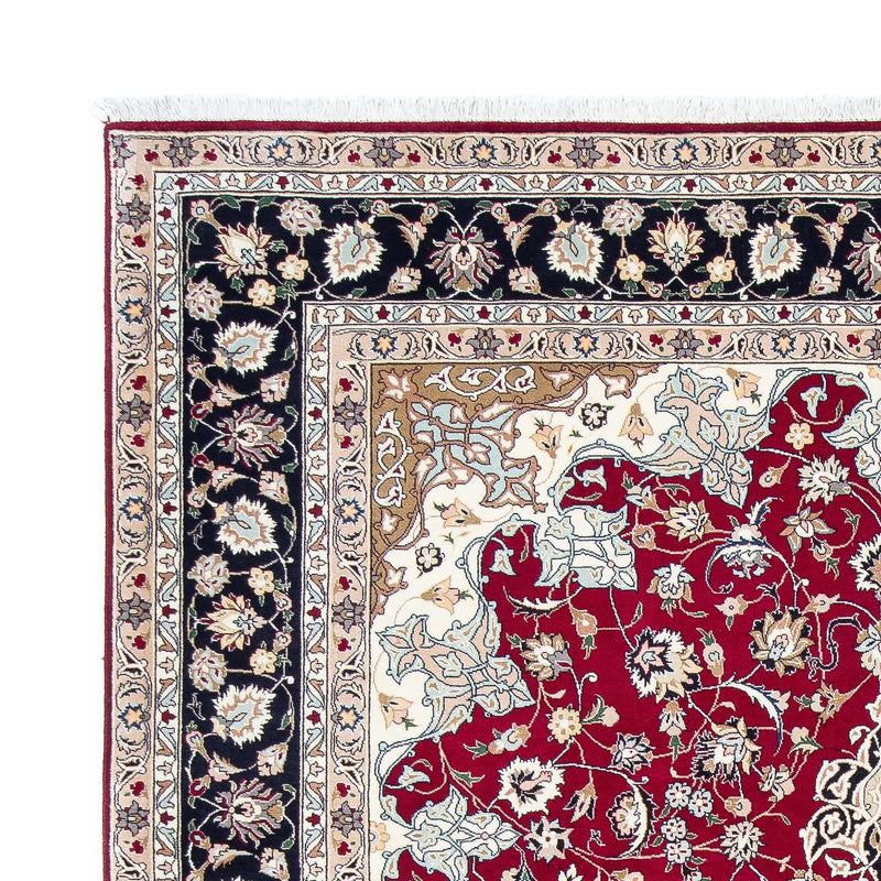 Täbriz - 50 Raj Teppich 202x303cm - Perserteppich - dunkelrot