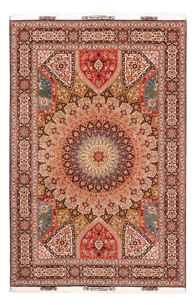 Täbriz - 50 Raj Teppich 204x307cm - Perserteppich - mehrfarbig