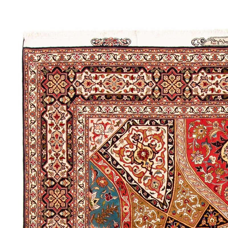 Täbriz - 50 Raj Teppich 204x307cm - Perserteppich - mehrfarbig