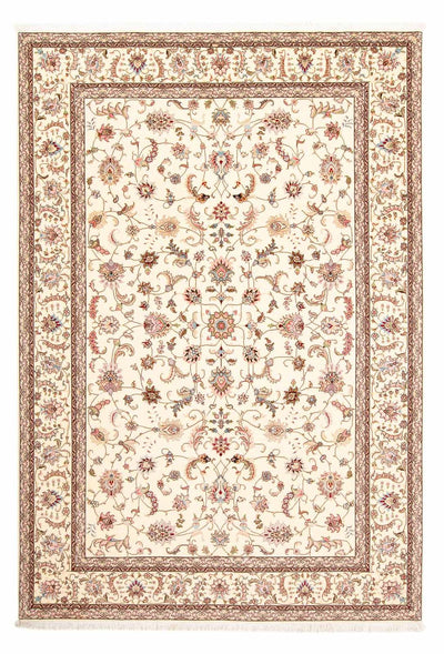 Täbriz - 50 Raj Teppich 206x303cm - Perserteppich - beige