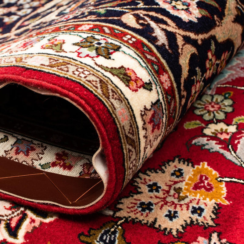 Täbriz - 50 Raj Teppich 206x316cm - Perserteppich - dunkelrot