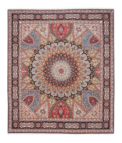 Täbriz - 50 Raj Teppich 253x304cm - Perserteppich - mehrfarbig