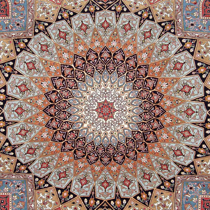Täbriz - 50 Raj Teppich 253x304cm - Perserteppich - mehrfarbig