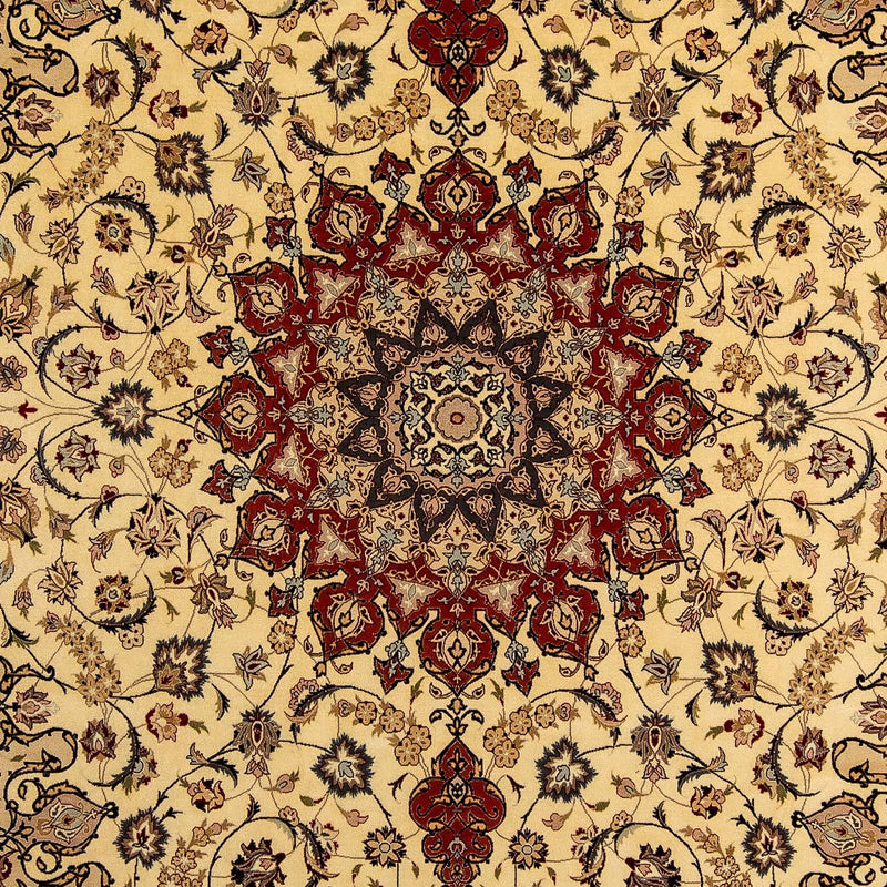 Täbriz - 50 Raj Teppich 253x355cm - Perserteppich - beige