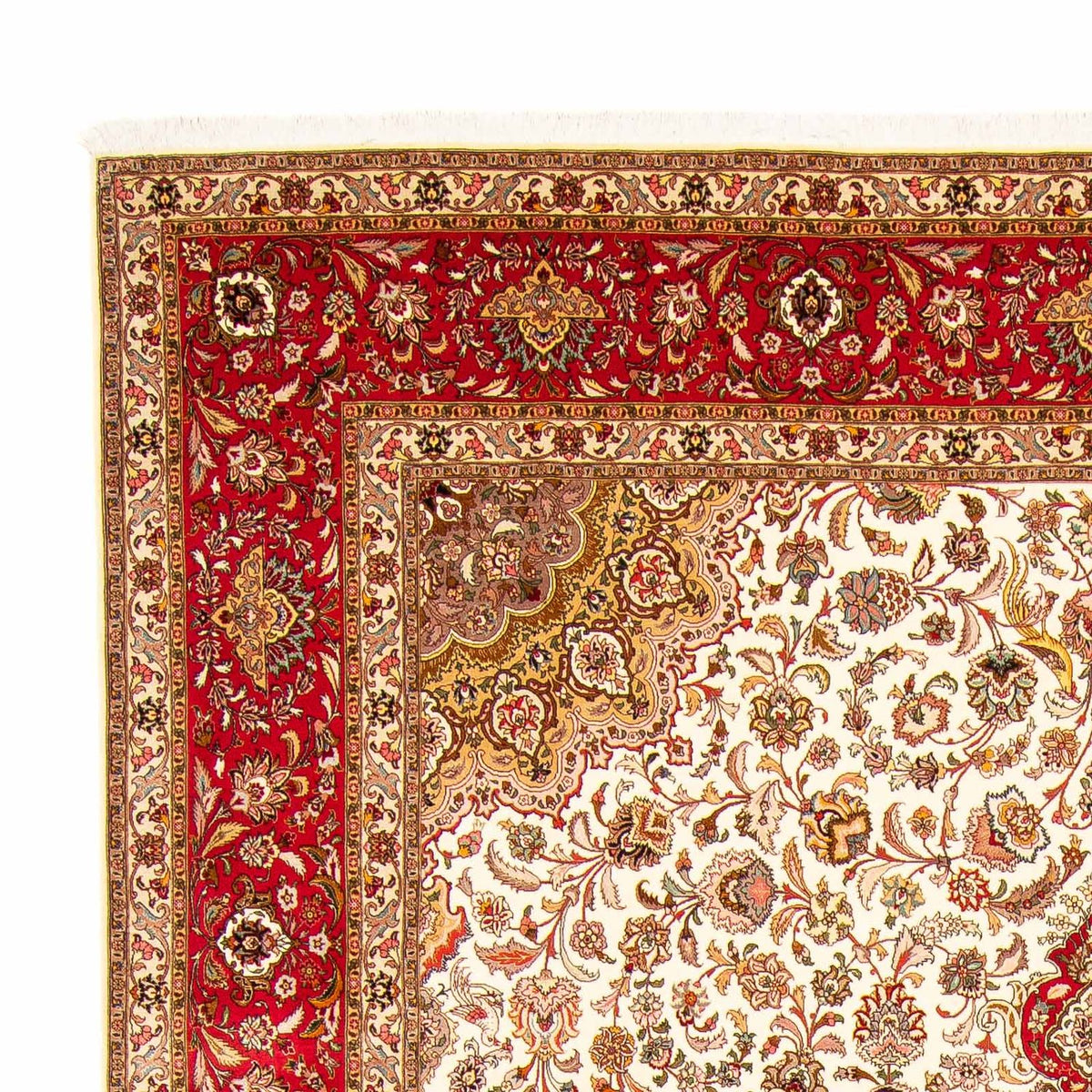 Täbriz - 50 Raj Teppich 303x411cm - Perserteppich - rot