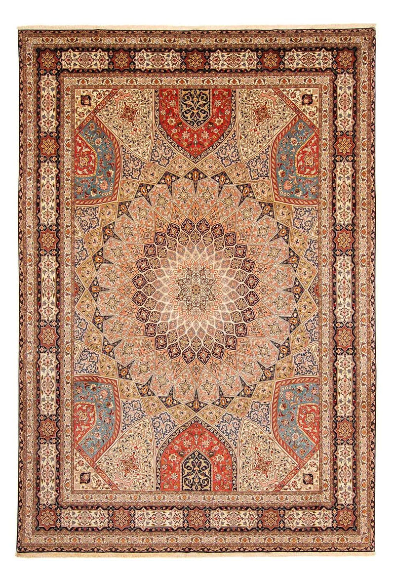 Täbriz - 50 Raj Teppich 303x420cm - Perserteppich - mehrfarbig