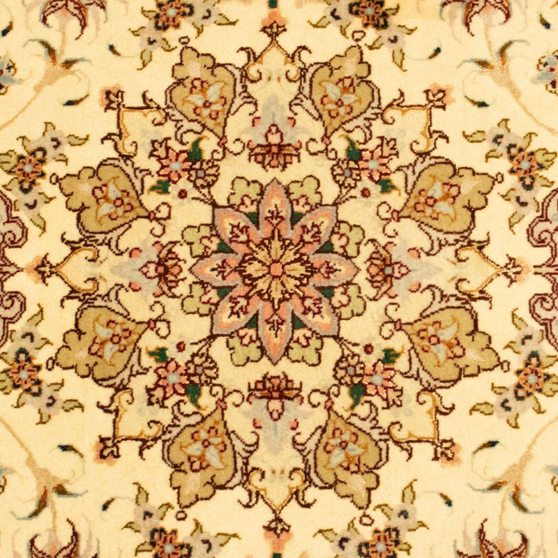 Täbriz - 50 Raj Teppich 102x150cm - Perserteppich - beige