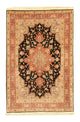 Täbriz - 50 Raj Teppich 101x152cm - Perserteppich - schwarz