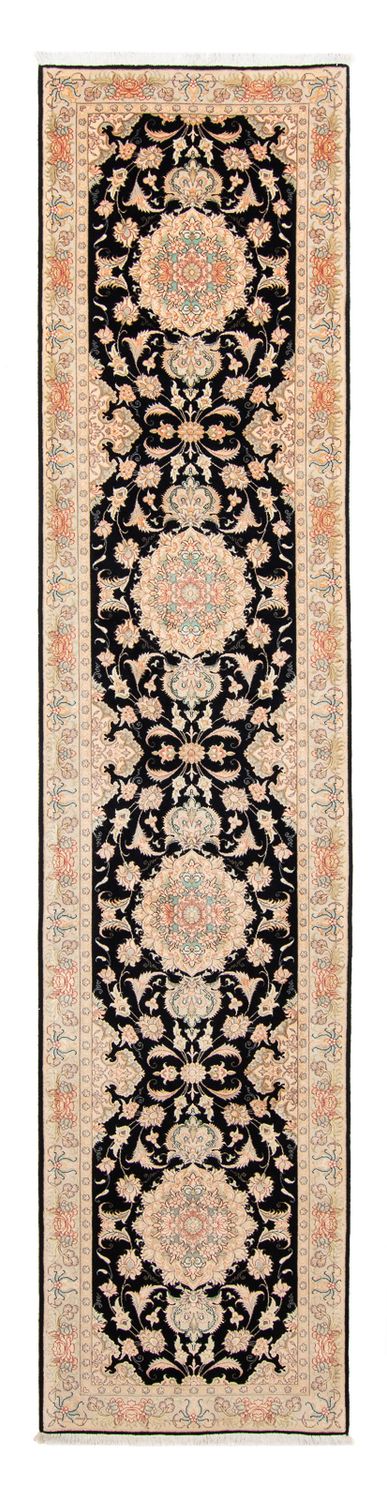 Täbriz - 50 Raj Teppich 87x417cm - Perserteppich - dunkelblau