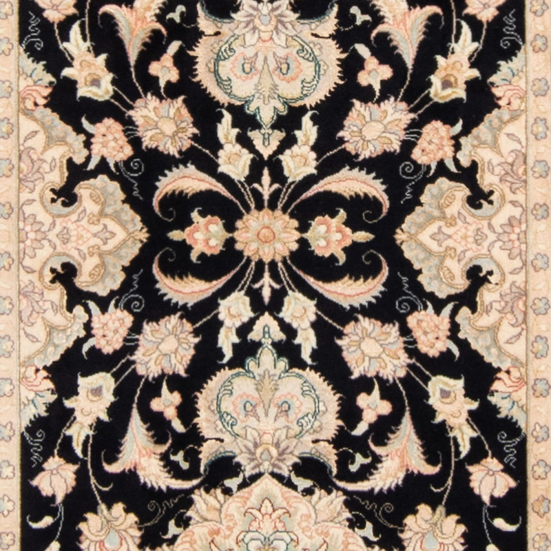 Täbriz - 50 Raj Teppich 87x417cm - Perserteppich - dunkelblau