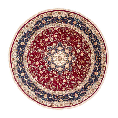 Täbriz - 50 Raj Teppich 250x250cm - Perserteppich - dunkelrot
