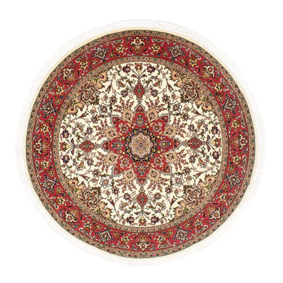 Täbriz - 50 Raj Teppich 148x148cm - Perserteppich - beige
