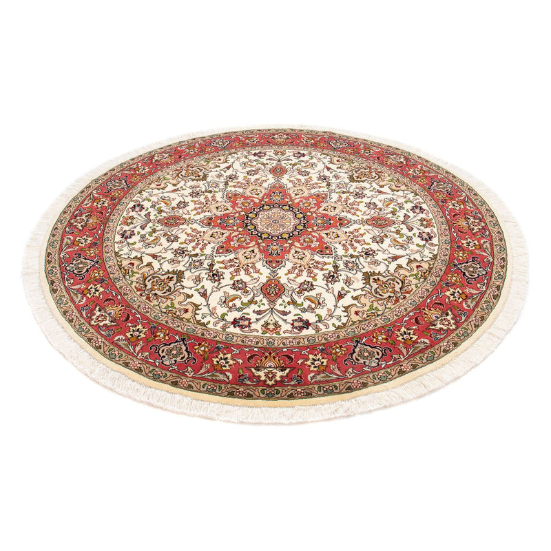 Täbriz - 50 Raj Teppich 148x148cm - Perserteppich - beige