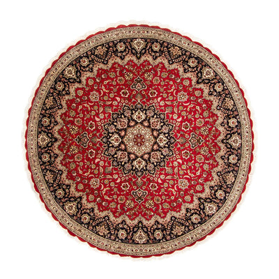 Täbriz - 50 Raj Teppich 253x253cm - Perserteppich - dunkelrot