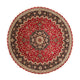 Täbriz - 50 Raj Teppich 253x253cm - Perserteppich - dunkelrot