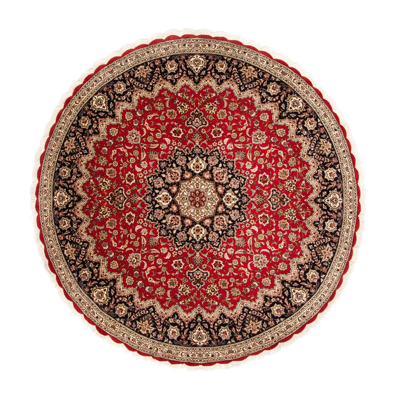 Täbriz - 50 Raj Teppich 253x253cm - Perserteppich - dunkelrot
