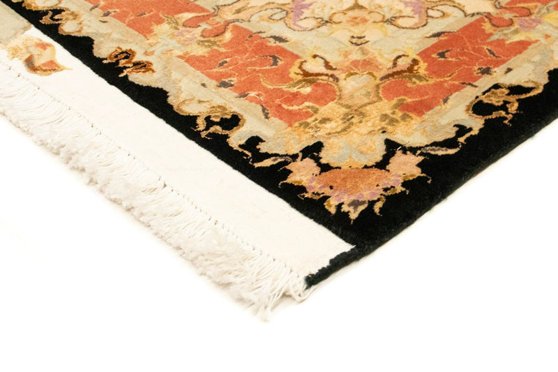 Täbriz - 50 Raj Teppich 101x138cm - Perserteppich - schwarz