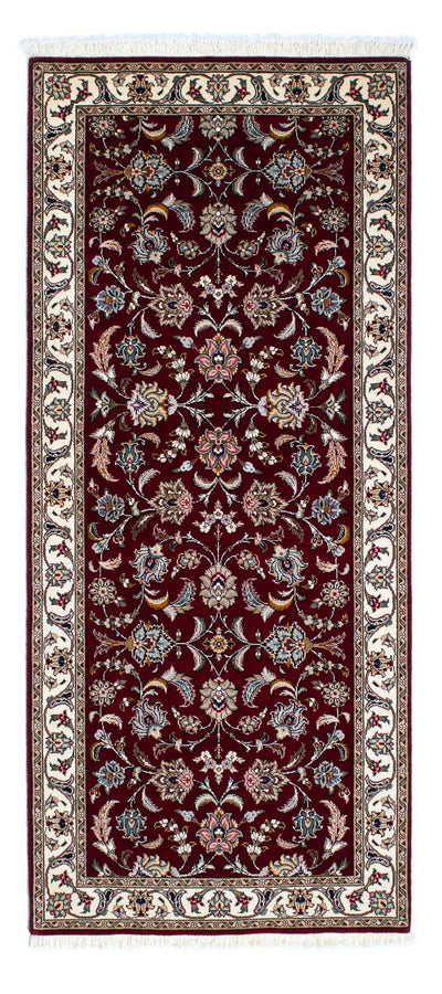 Täbriz - 50 Raj Teppich 88x205cm - Perserteppich - dunkelrot
