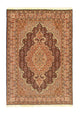 Täbriz - 50 Raj Teppich 101x145cm - Perserteppich - schwarz