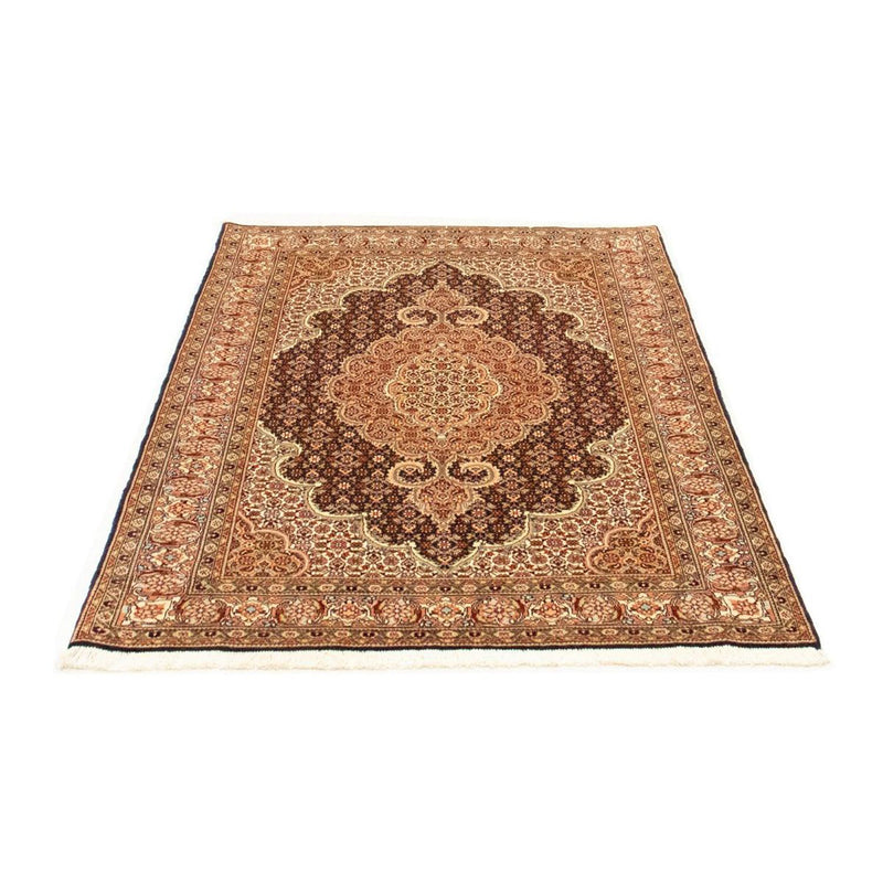 Täbriz - 50 Raj Teppich 101x145cm - Perserteppich - schwarz