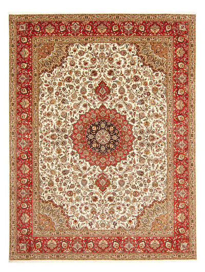 Täbriz - 50 Raj Teppich 305x394cm - Perserteppich - rot