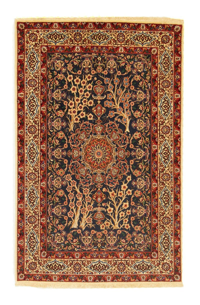 Isfahan Teppich 103x155cm - Perserteppich - schwarz