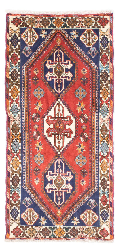 Shiraz Teppich 76x159cm - Perserteppich - dunkelrot