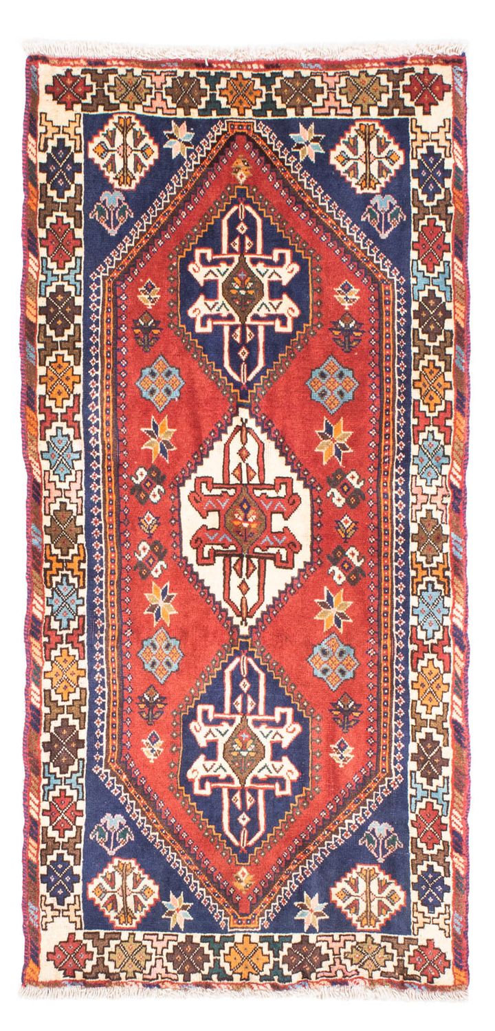 Shiraz Teppich 76x159cm - Perserteppich - dunkelrot
