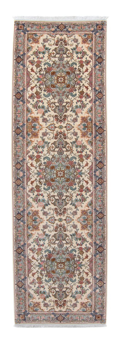 Täbriz - 50 Raj Teppich 92x355cm - Perserteppich - beige