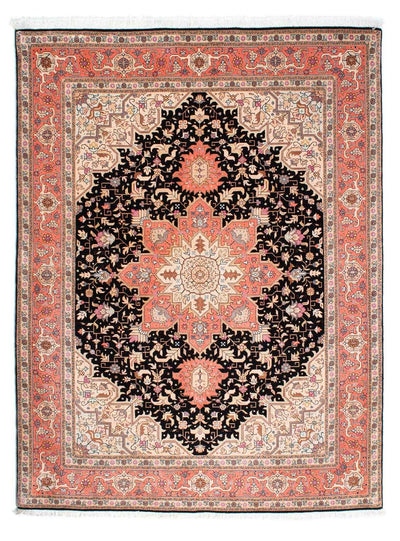 Täbriz - 50 Raj Teppich 152x207cm - Perserteppich - hellrot