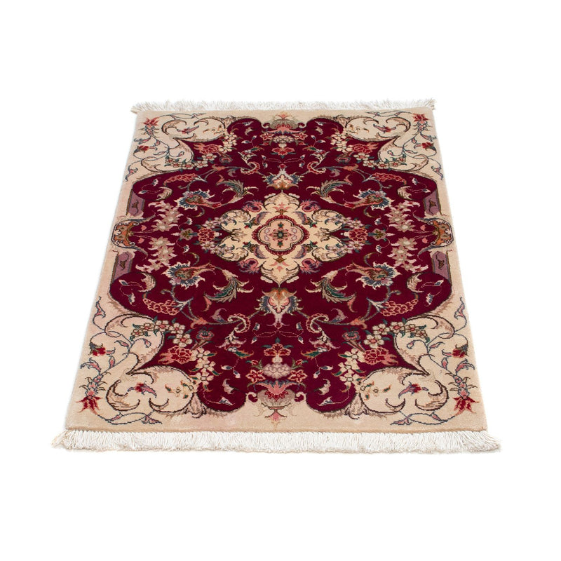 Täbriz - 50 Raj Teppich 60x90cm - Perserteppich - dunkelrot
