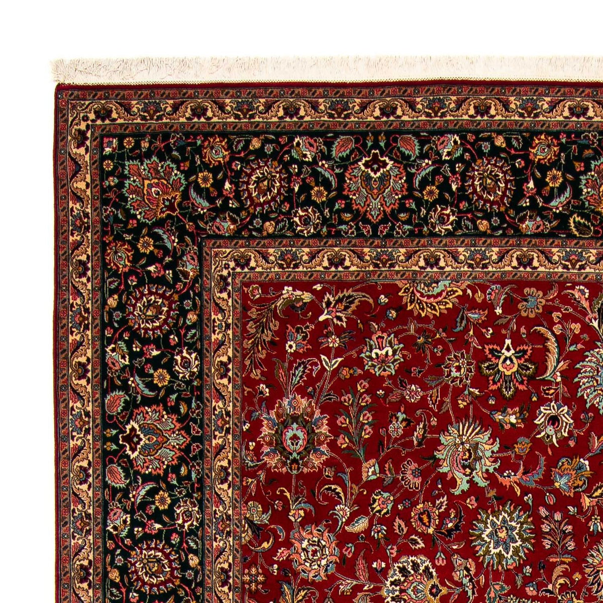 Täbriz - 50 Raj Teppich 286x388cm - Perserteppich - dunkelrot