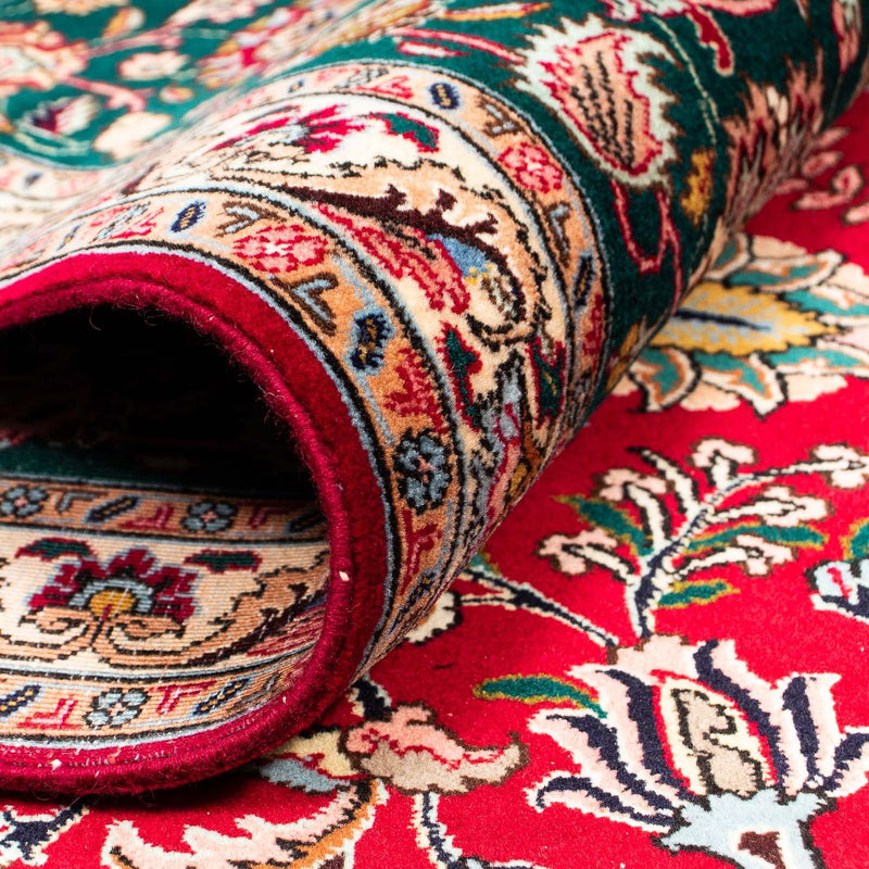 Täbriz - 50 Raj Teppich 286x388cm - Perserteppich - dunkelrot