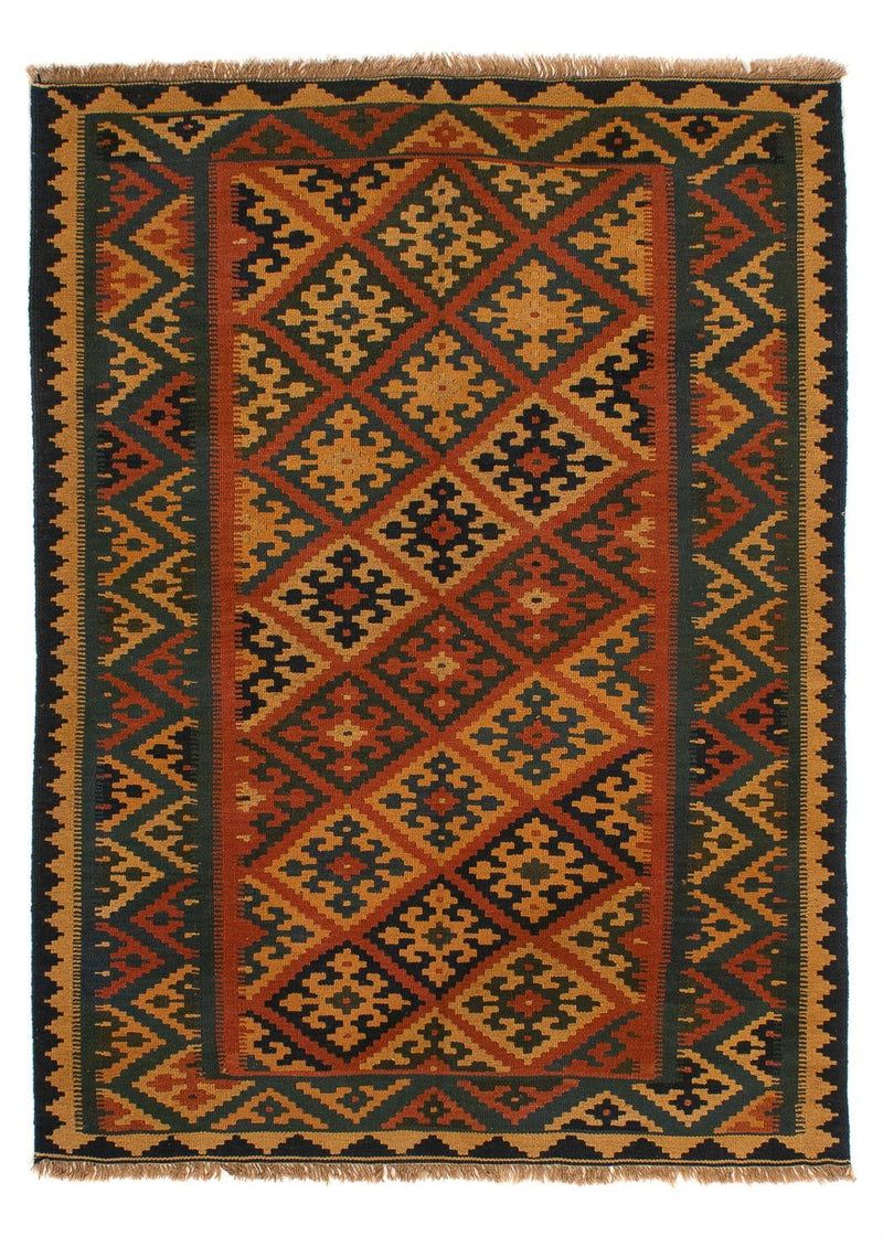 Kelim Fars Teppich 148x198cm - dunkelrot