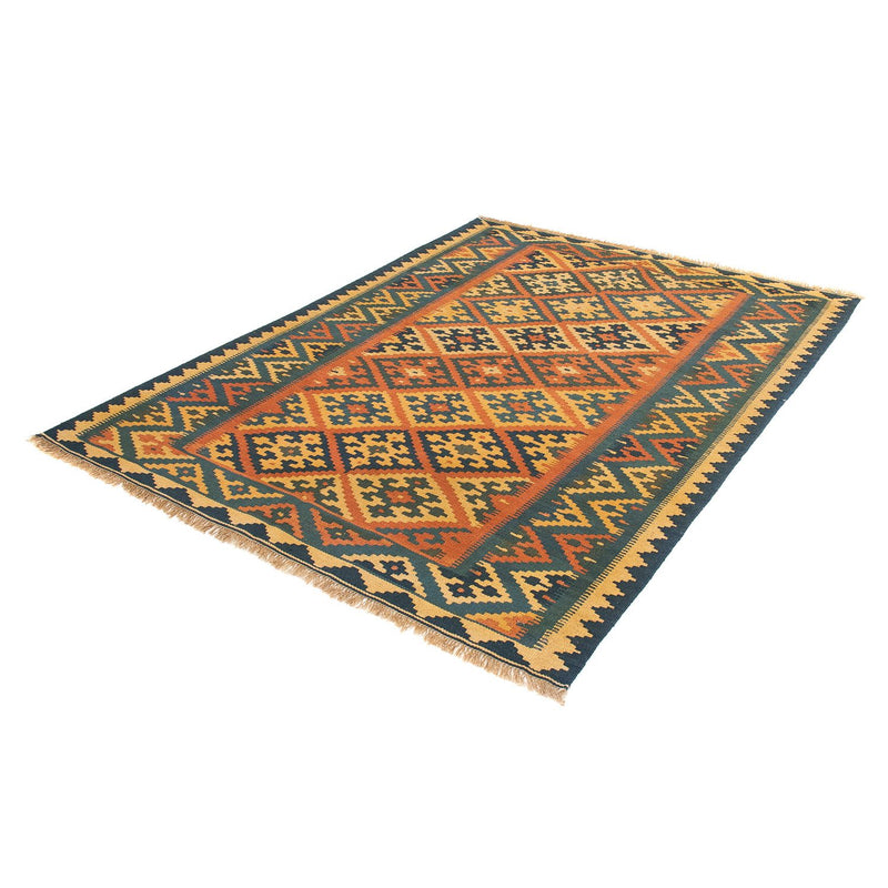 Kelim Fars Teppich 148x198cm - dunkelrot