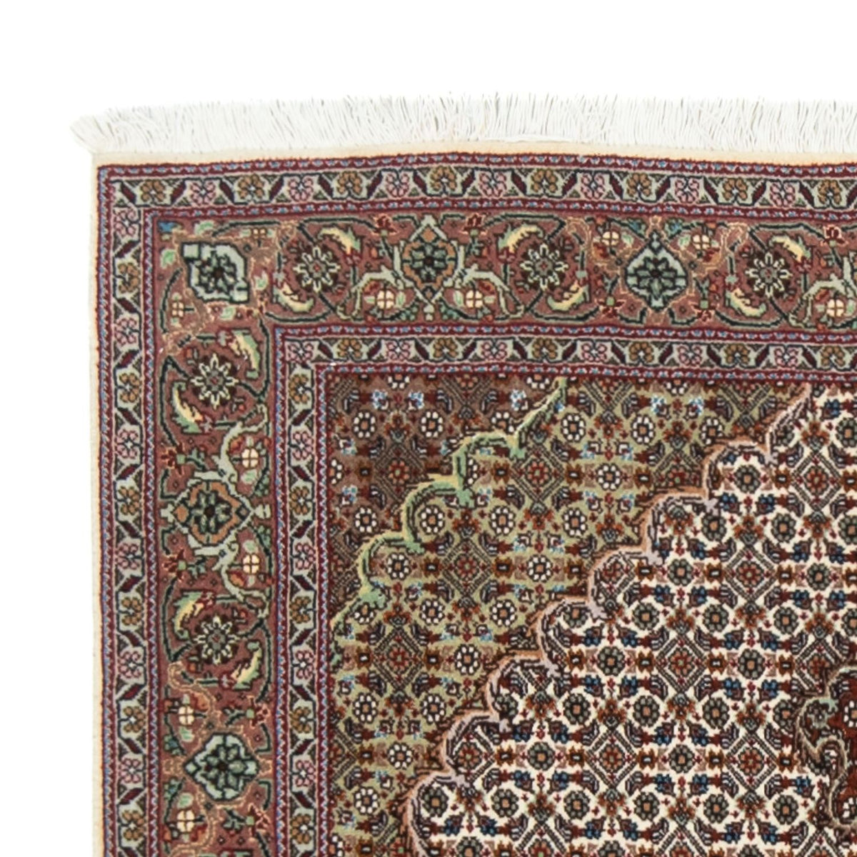Täbriz - 50 Raj Teppich 100x144cm - Perserteppich - beige