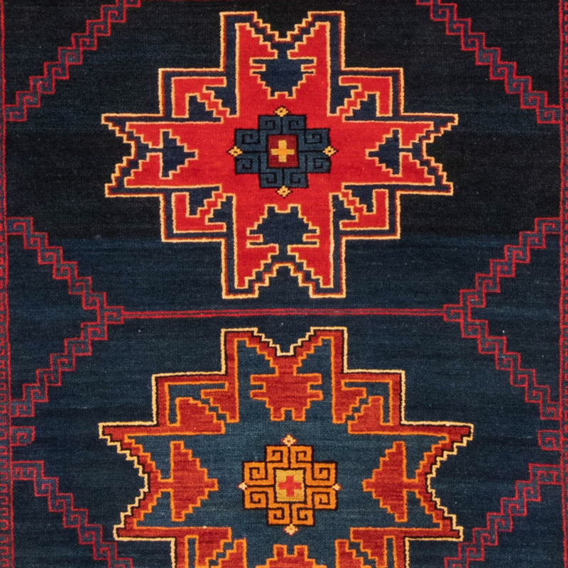 Ardebil Teppich 128x173cm - Perserteppich - dunkelblau