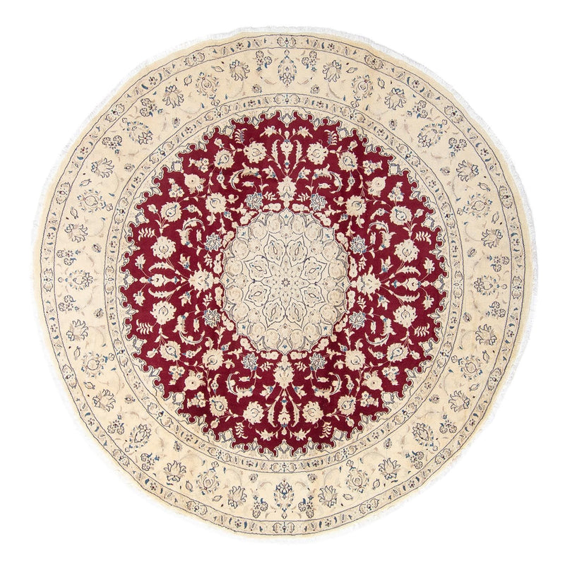 Nain Teppich 280x280cm - Perserteppich - dunkelrot
