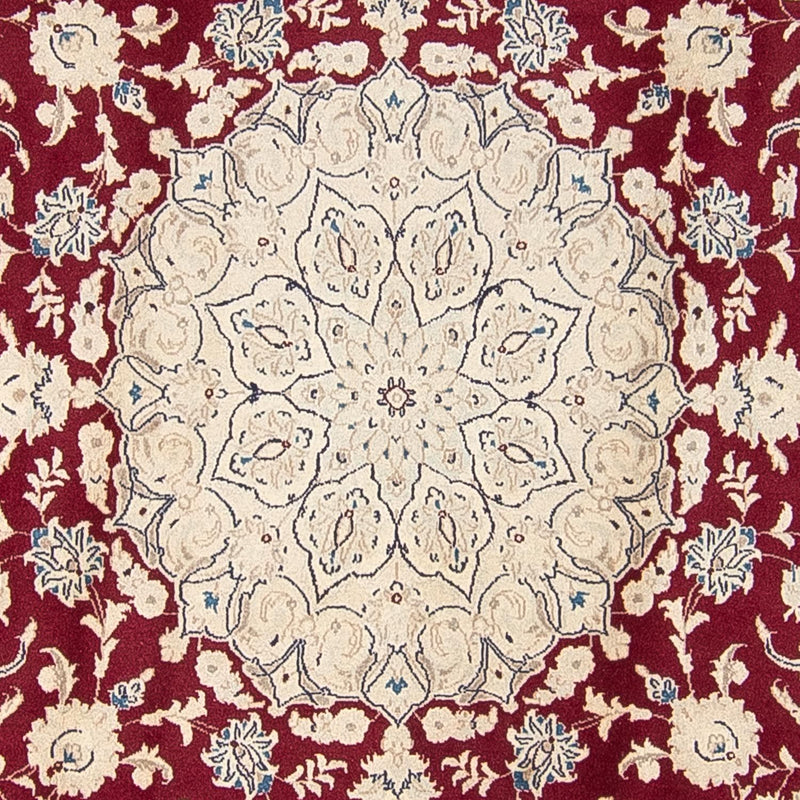 Nain Teppich 280x280cm - Perserteppich - dunkelrot