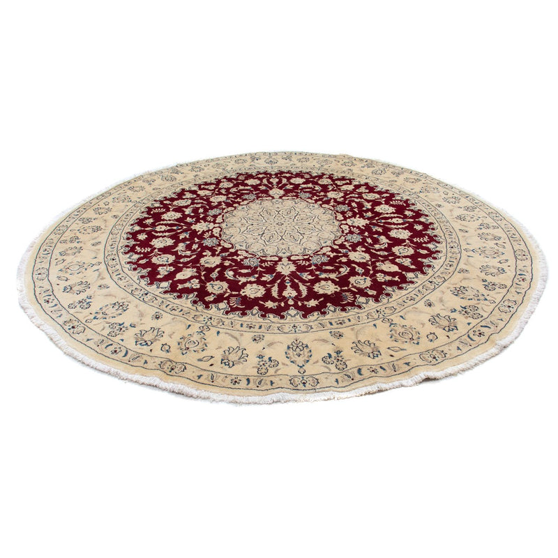 Nain Teppich 280x280cm - Perserteppich - dunkelrot