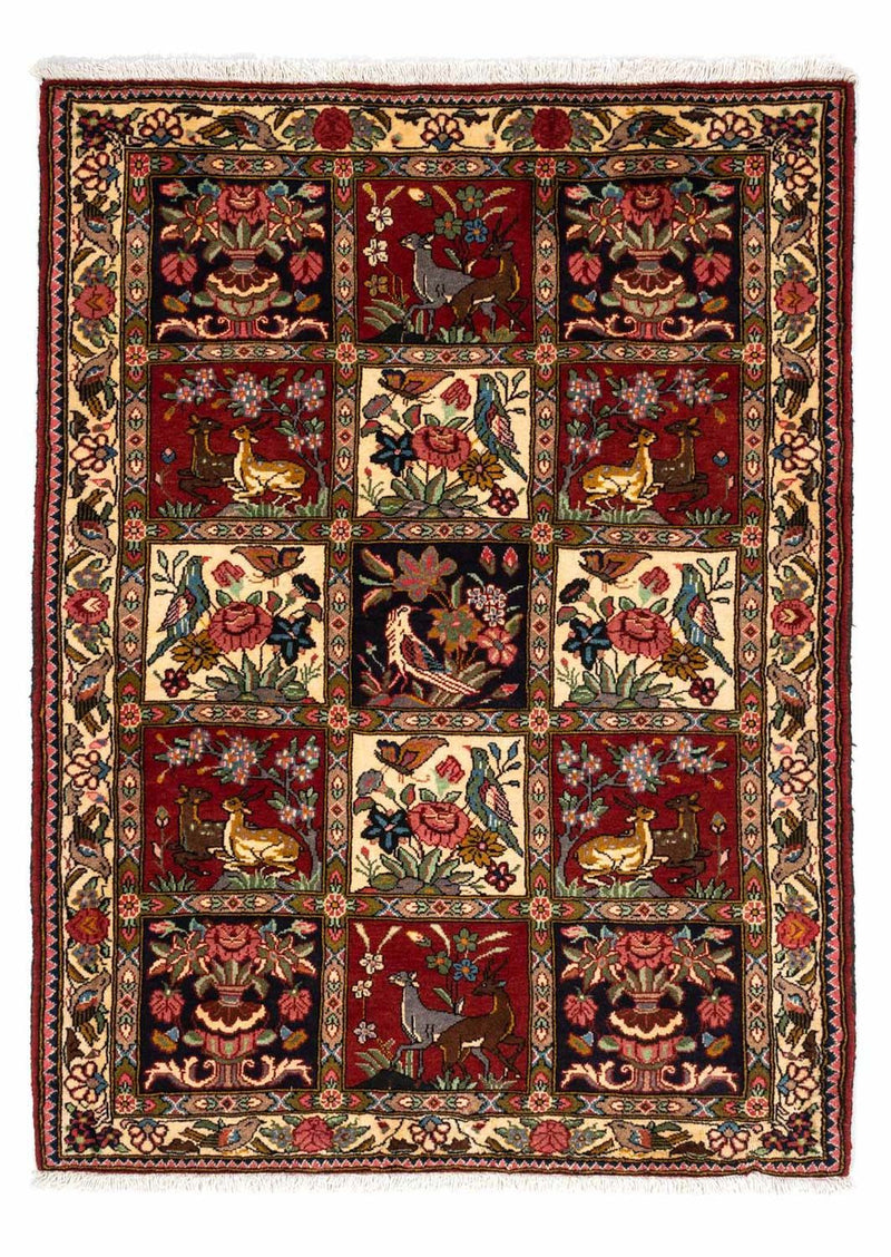 Bachtiar Teppich 111x164cm - Perserteppich - dunkelrot